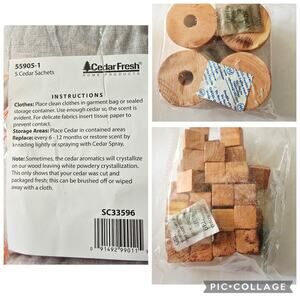 NIP Cedar Fresh Cedar Cubes, Sachets, and Rings Closet Refreshers